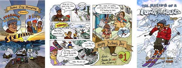 Ski Lesson Fathers Day Card